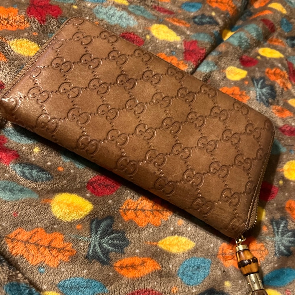 Gucci wallet genuine leather 🤎🧸authentic✨